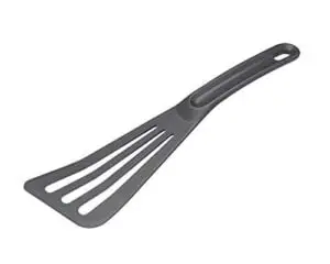 matfer bourgeat exoglass pelton slotted spatula, gray, professional fish turner safe for nonstick pans
