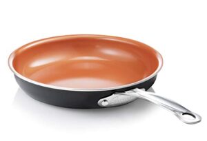 gotham steel 9.5” frying pan, nonstick copper frying pans with durable ceramic coating, nonstick frying pans, nonstick skillet, copper pans nonstick, egg pan, omelet pan cookware 100% pfoa free