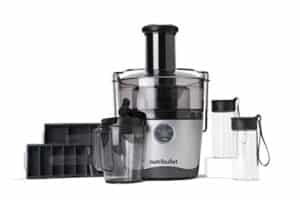nutribullet juicer pro centrifugal juicer machine for fruit, vegetables, and food prep, 27 ounces/1.5 liters, 1000 watts, silver, nbj50200