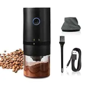 portable small electric coffee grinder, automatic conical burr grinder coffee bean grinder,usb charging,with an extra cone ceramic grind core