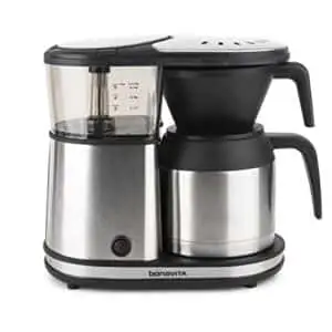 bonavita 5 cup coffee maker with thermal carafe one-touch pour over brewing, bv1500ts, stainless steel