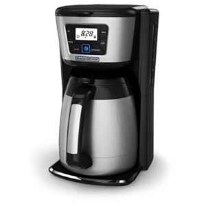 black+decker 12-cup thermal coffeemaker, black/silver, cm2035b