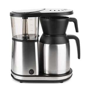 bonavita 8 cup coffee maker, one-touch pour over brewing with thermal carafe, sca certified, stainless steel (bv1900ts)