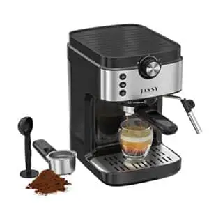 espresso machine cappuccino coffee maker with thermal fast heating system & strong milk frothing wand,19 bar coffee machine for espresso,cappuccino,mocha & latte,1300w(black)