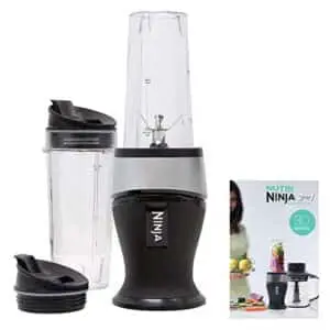 ninja qb3001ss fit compact personal blender, pulse technology, 700-watts, for smoothies, frozen blending, ice crushing, nutrient extraction*,food prep & more, (2) 16-oz. to-go cups & spout lids, black