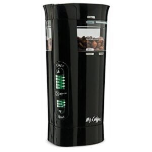 mr. coffee 12 cup electric coffee grinder with multi settings, black, 3 speed - ids77